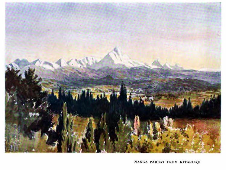 nanga parbat from kitardaji 1907